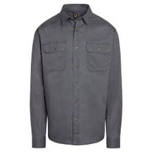 Noble Outfitters Generations Work Shirt Mens XXL Tall Gray Canvas Button Down